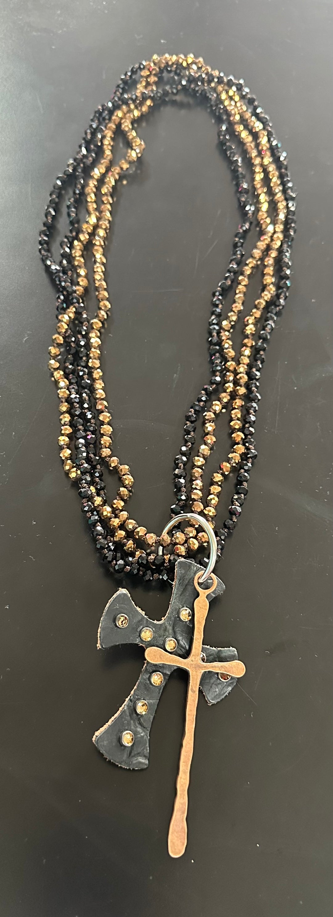 Harley’s Beaded Cross Necklace