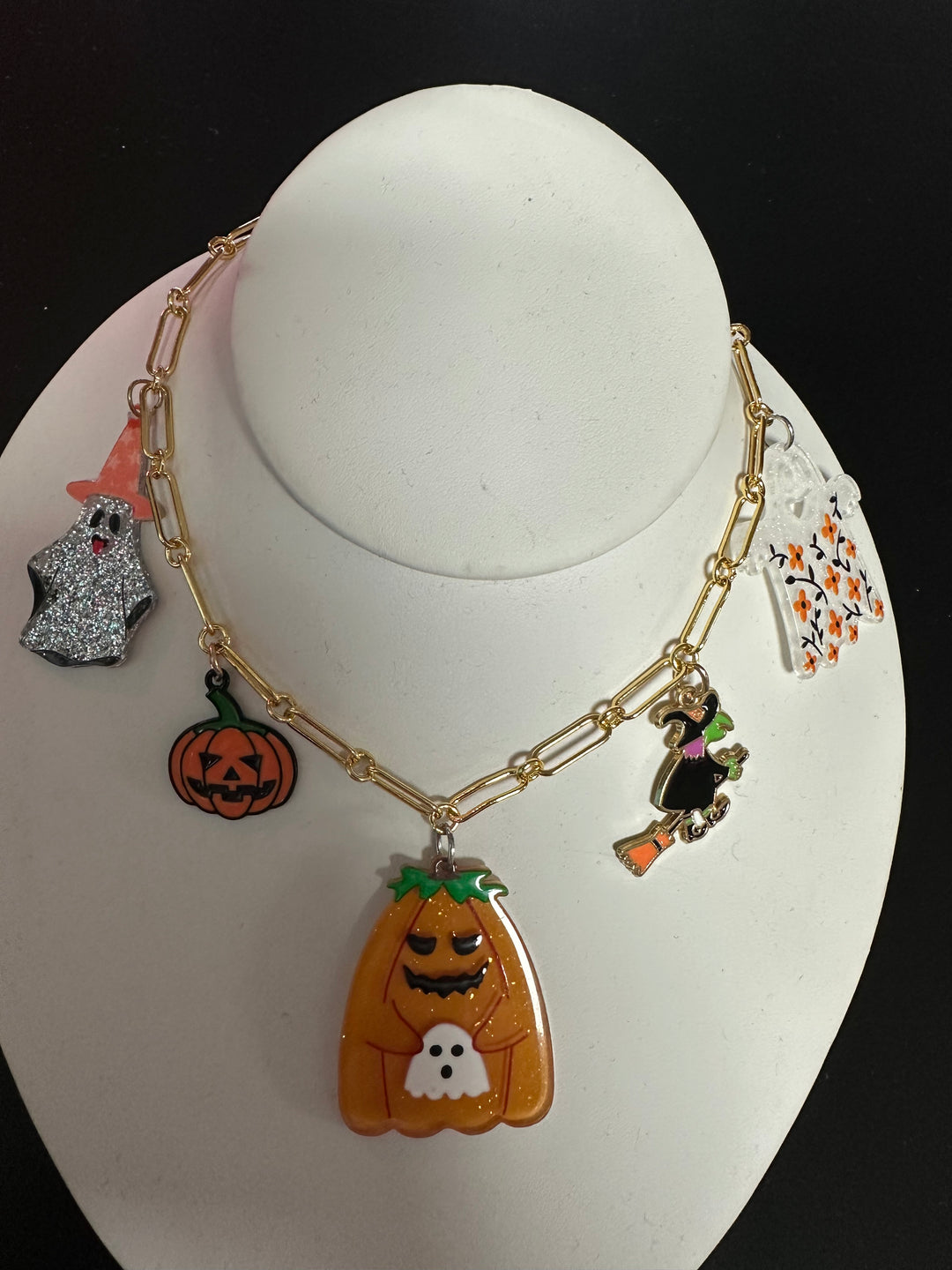 Acrylic Halloween Charm Necklace