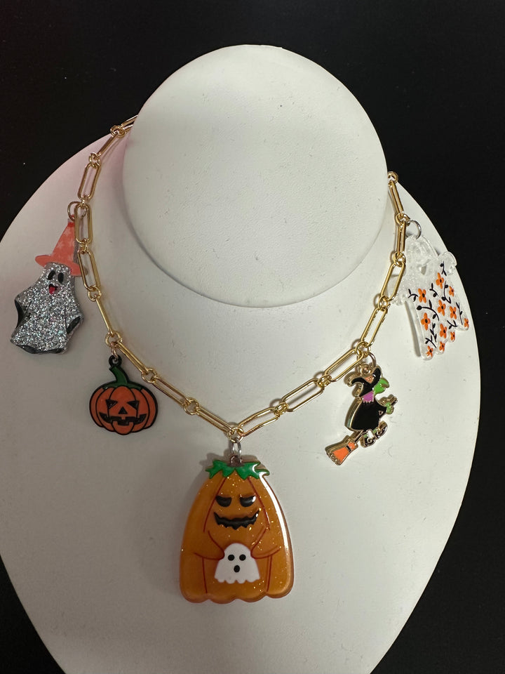 Acrylic Halloween Charm Necklace