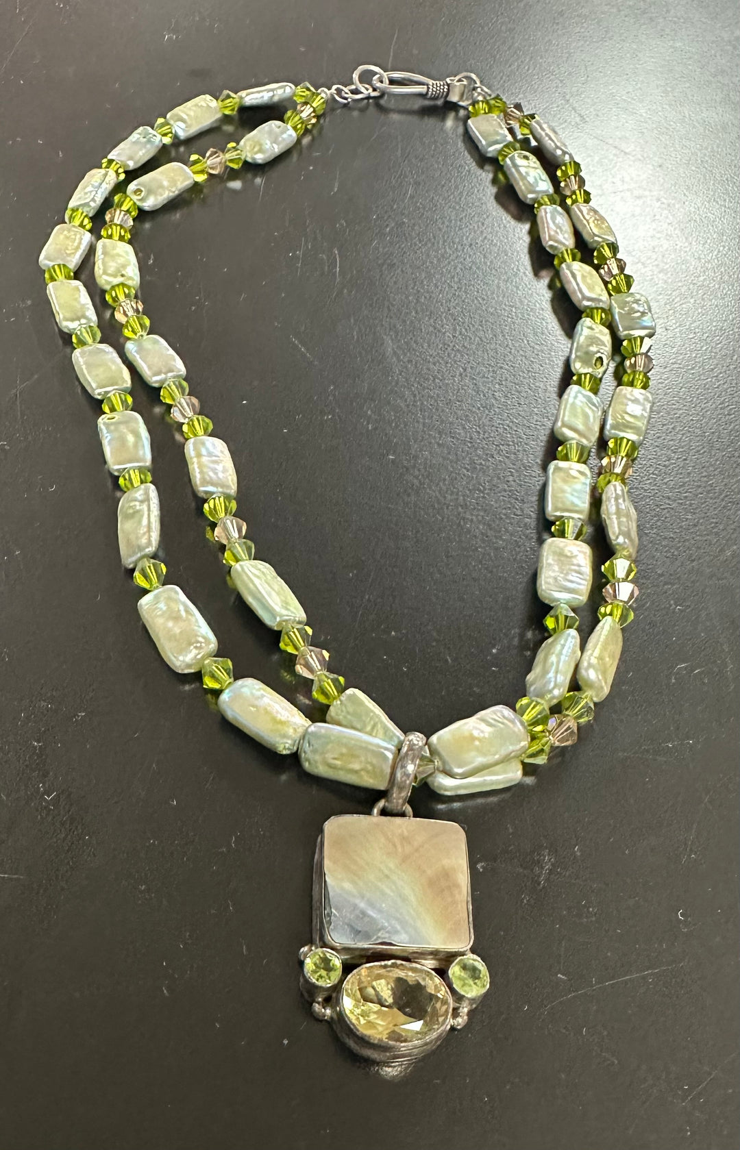 Citrine & Baroque Pearl Necklace