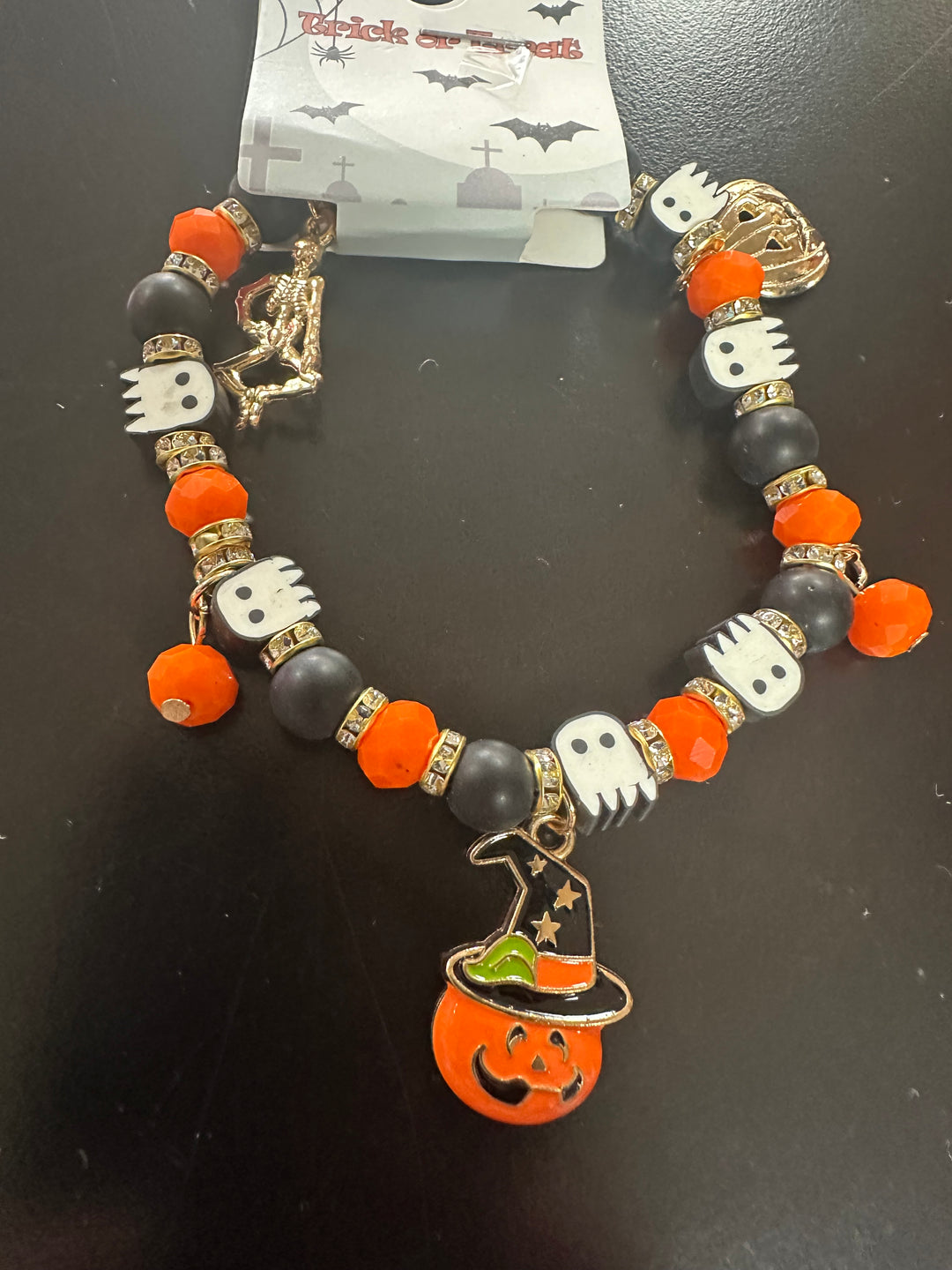 Halloween Beaded Charm Bracelets