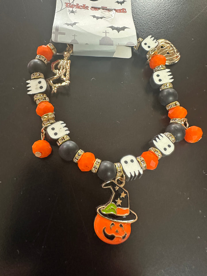 Halloween Beaded Charm Bracelets