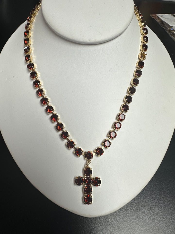Crystal Cross Necklace