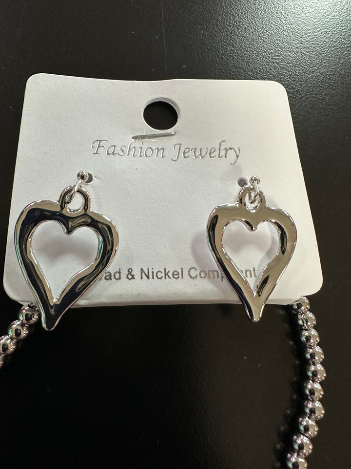 Heart Necklace & Earring Set