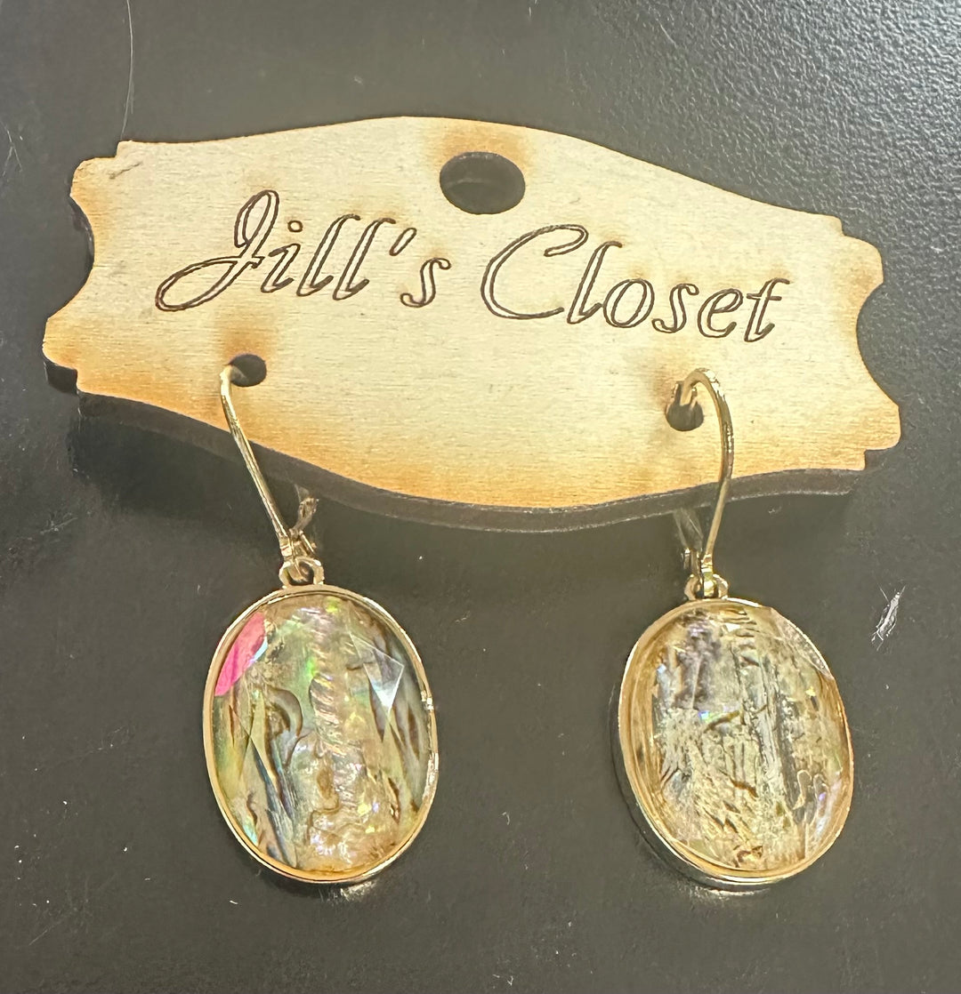 Abalone Look Earrings