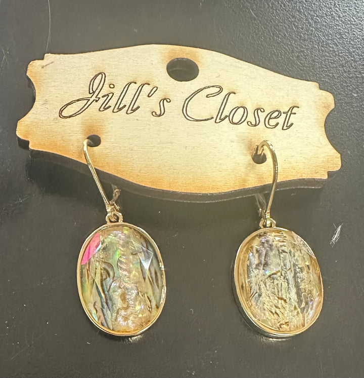 Abalone Look Earrings