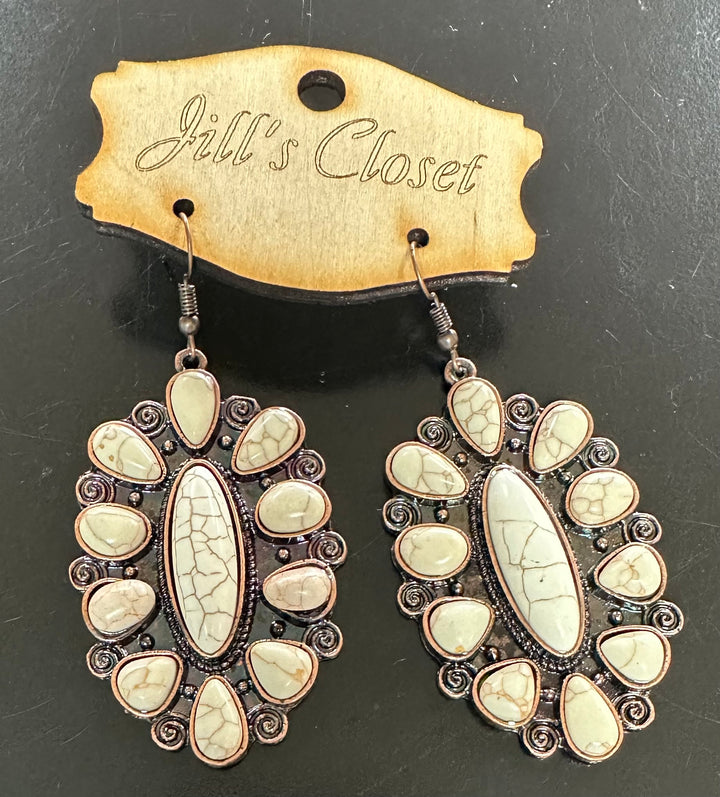 Ole West White Buffalo Earrings