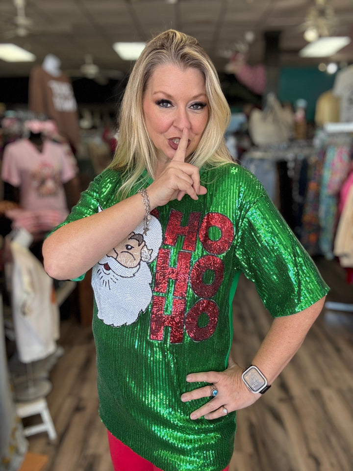 HoHoHo sequin Top