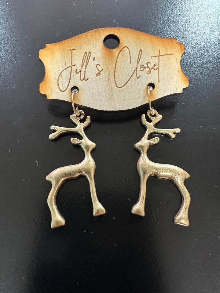 Reindeer Pendant Necklace or Earrings