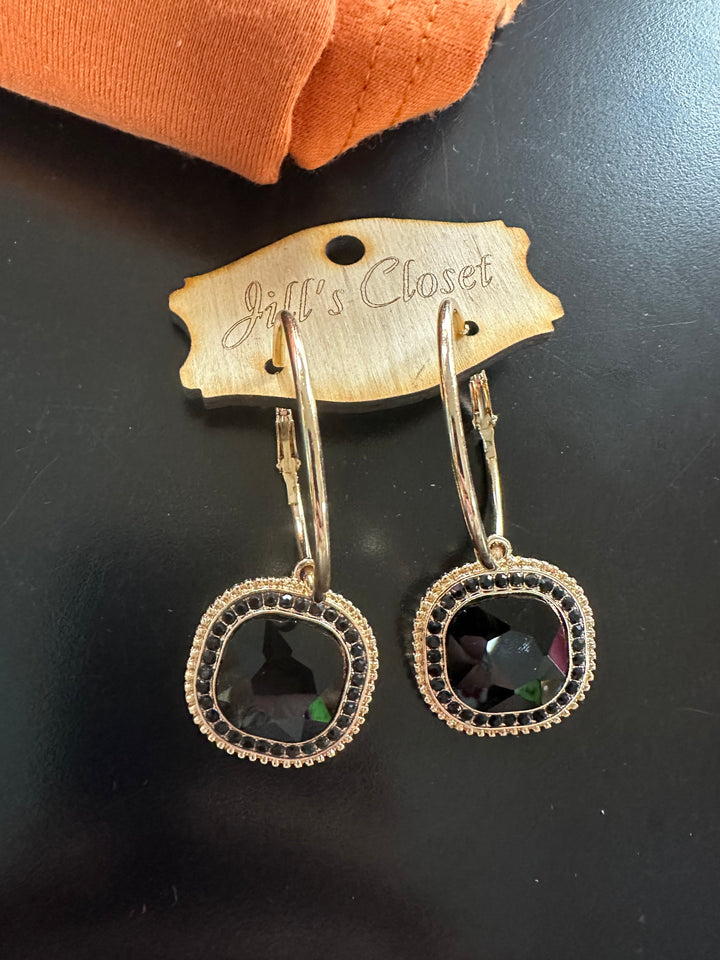 Lg. Pendant Hoop Earrings