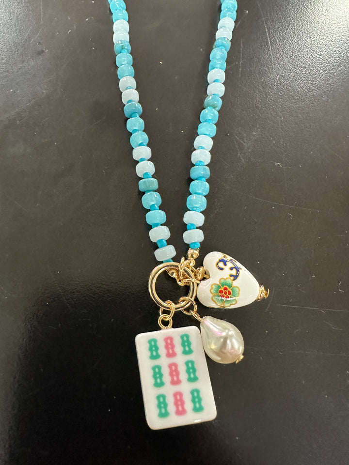 Mahjong Tile Charm Necklace