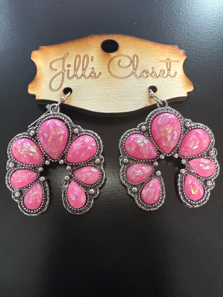 Pink or Blue Naja earrings