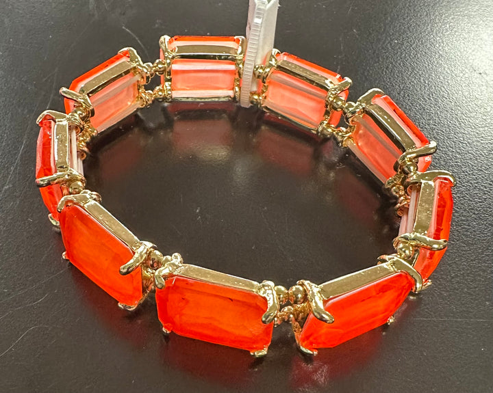 Sherbet Faceted Glass Bracelet