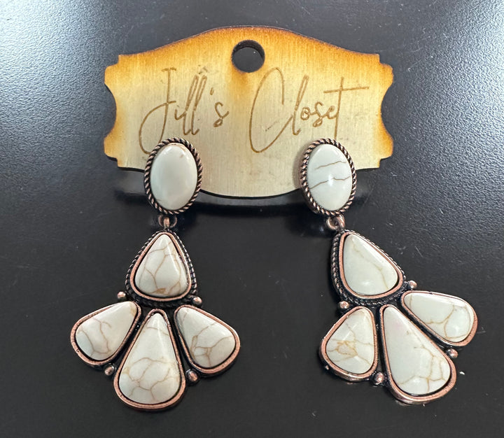 Ole West White Buffalo Earrings