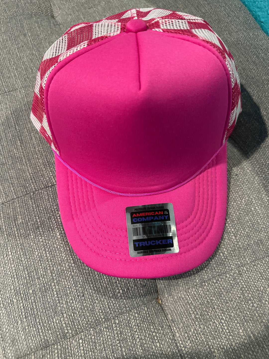 Checkered Foam Trucker Hat