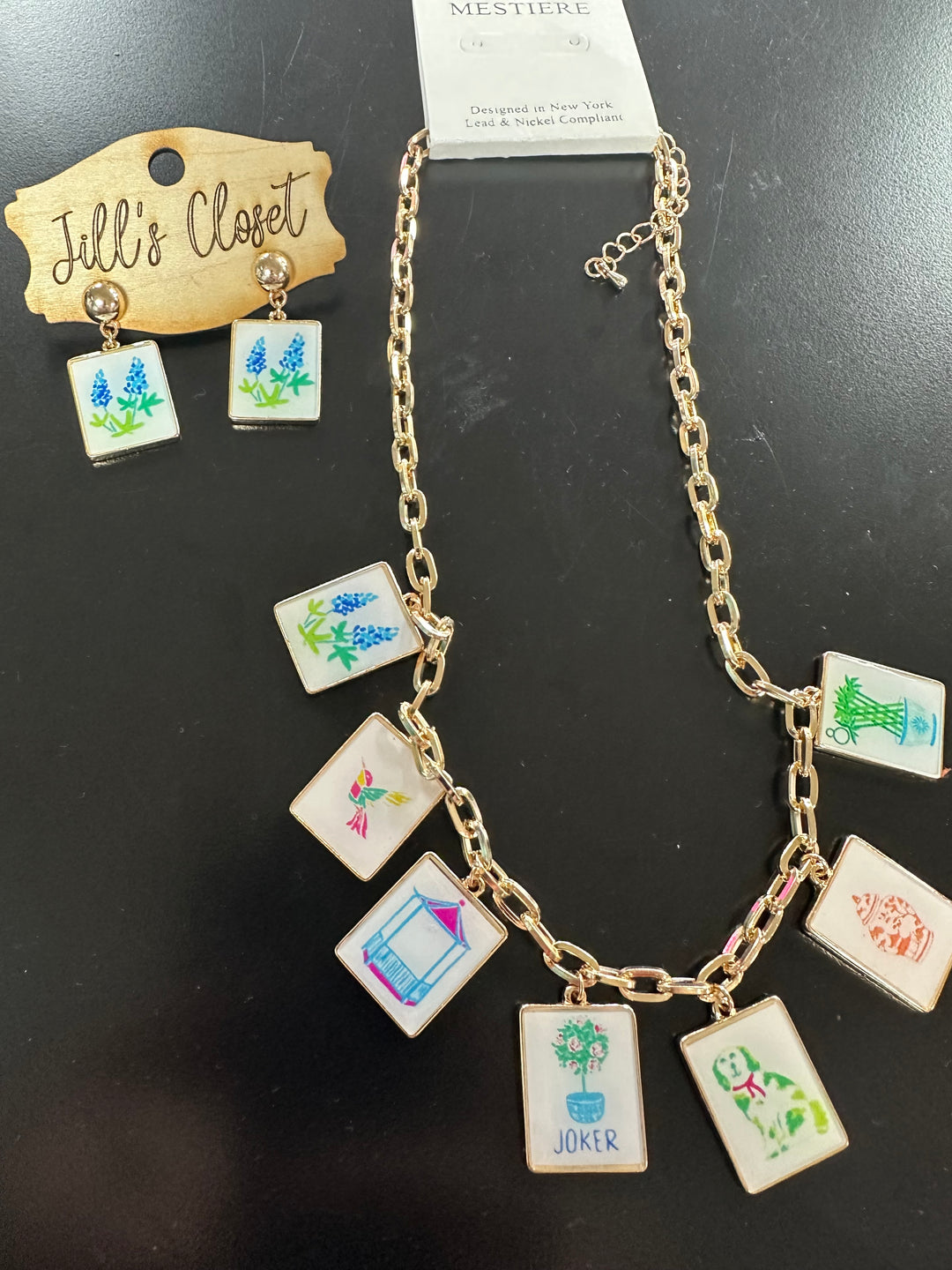 Mahjong Necklace or Earrings