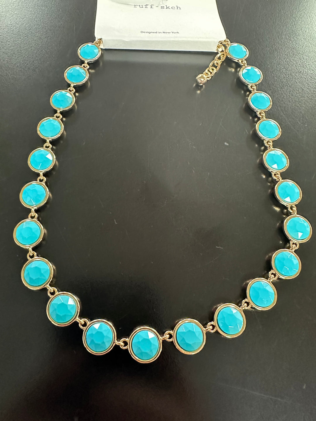 Jennifer’s Rd Faceted Stone Necklace