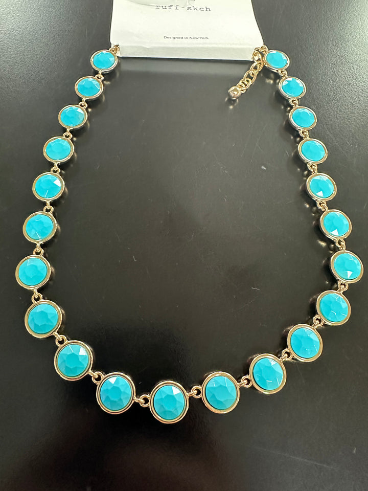 Jennifer’s Rd Faceted Stone Necklace