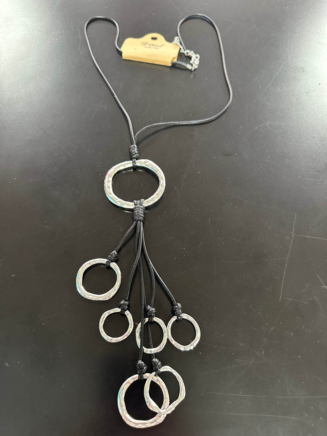 Circles Pendant Cord Necklace