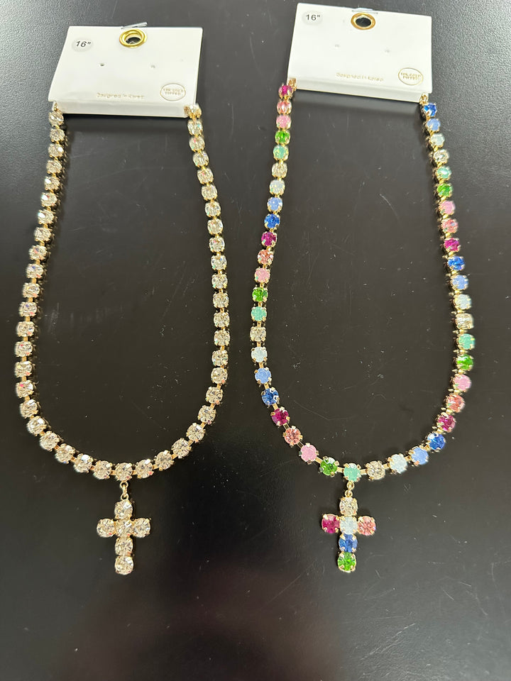 Crystal Cross Necklace