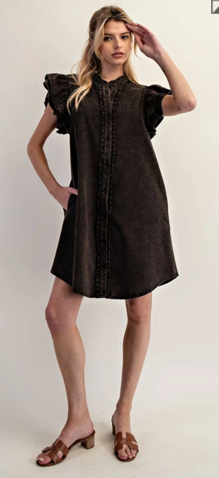 Little Black Denim Dress