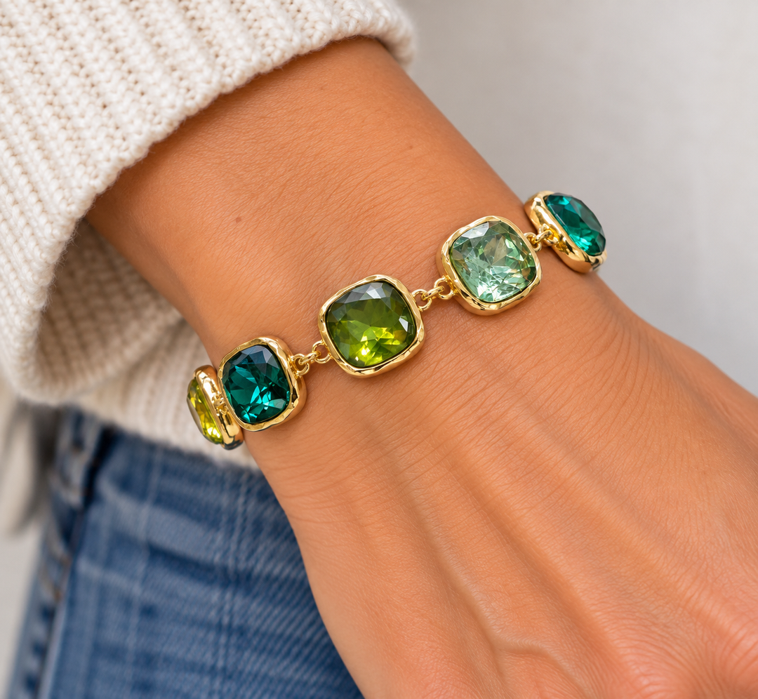 June’s Sq. Faceted Bracelet