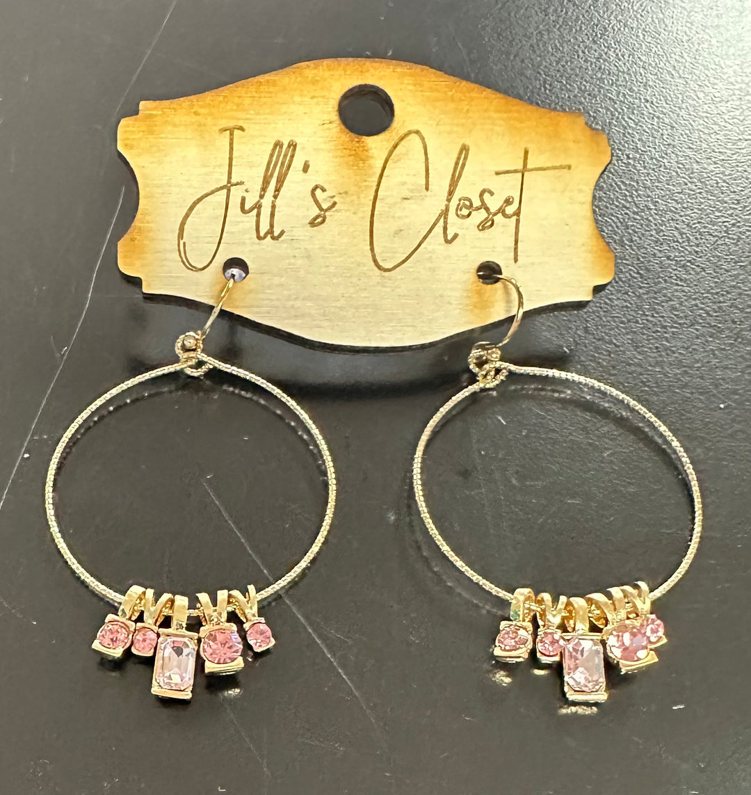 Hoop Earrings with Bling