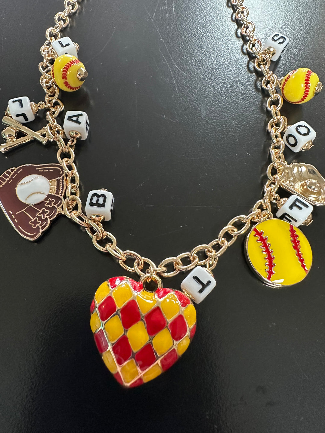 Softball Charm Necklace