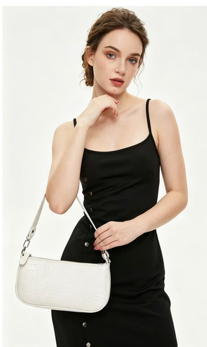 Faux Croc Handbag