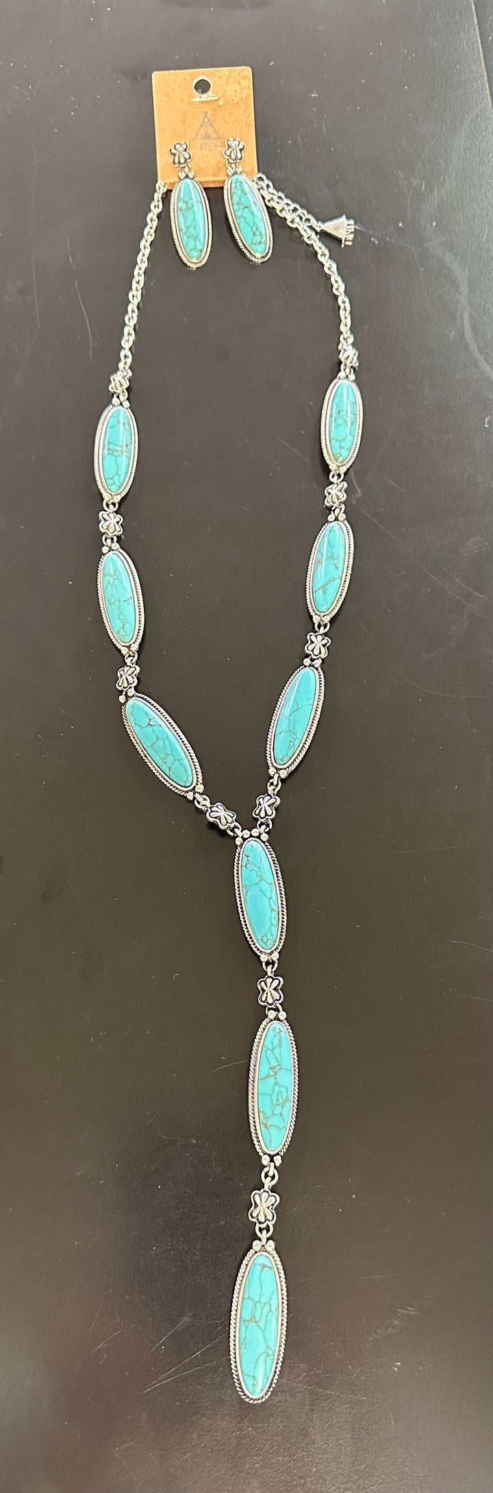 Lg Lariat Turquoise Necklace