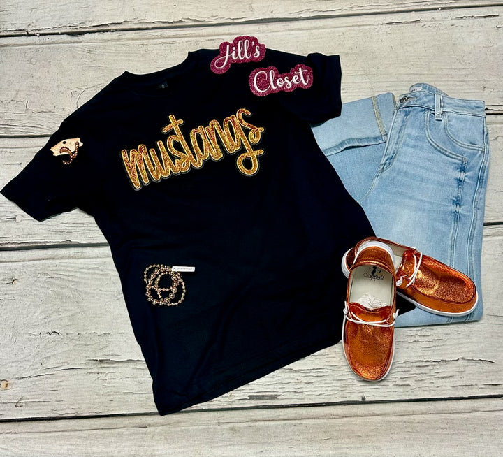 Sequin Script School Mascots Tee