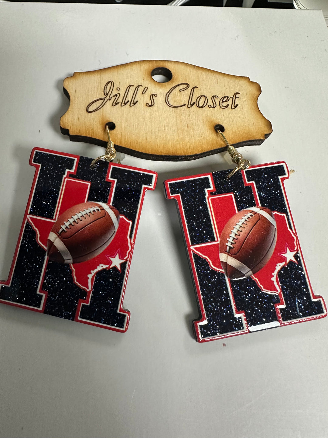 Houston Football Earrings.