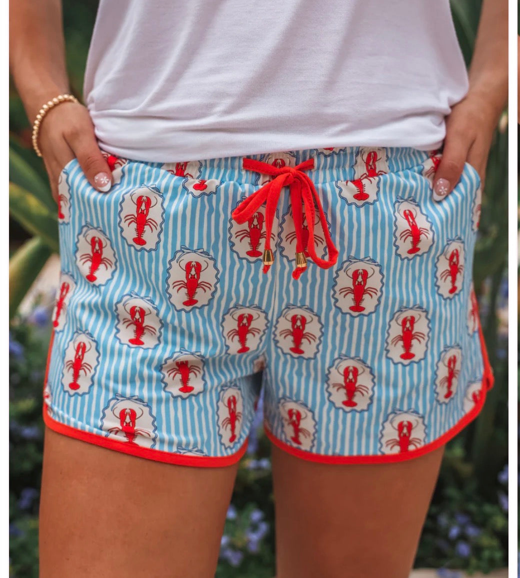 Here for the Crawfish  drawstring shorts