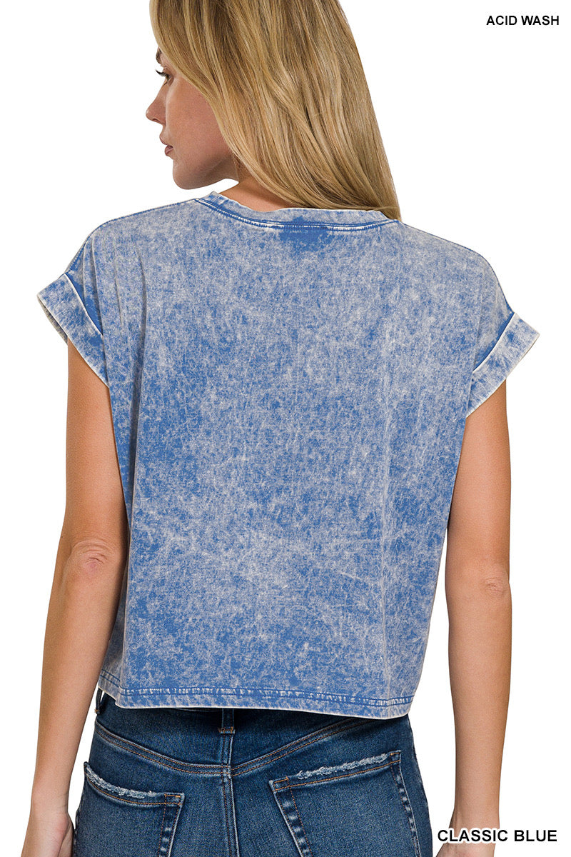 Avas Acid Wash Crop top