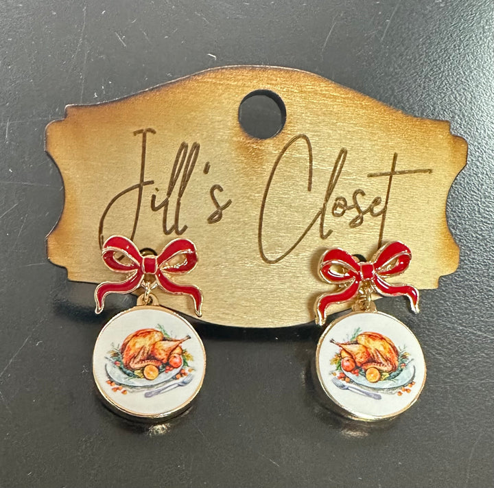 Thanksgiving Bow Earrings
