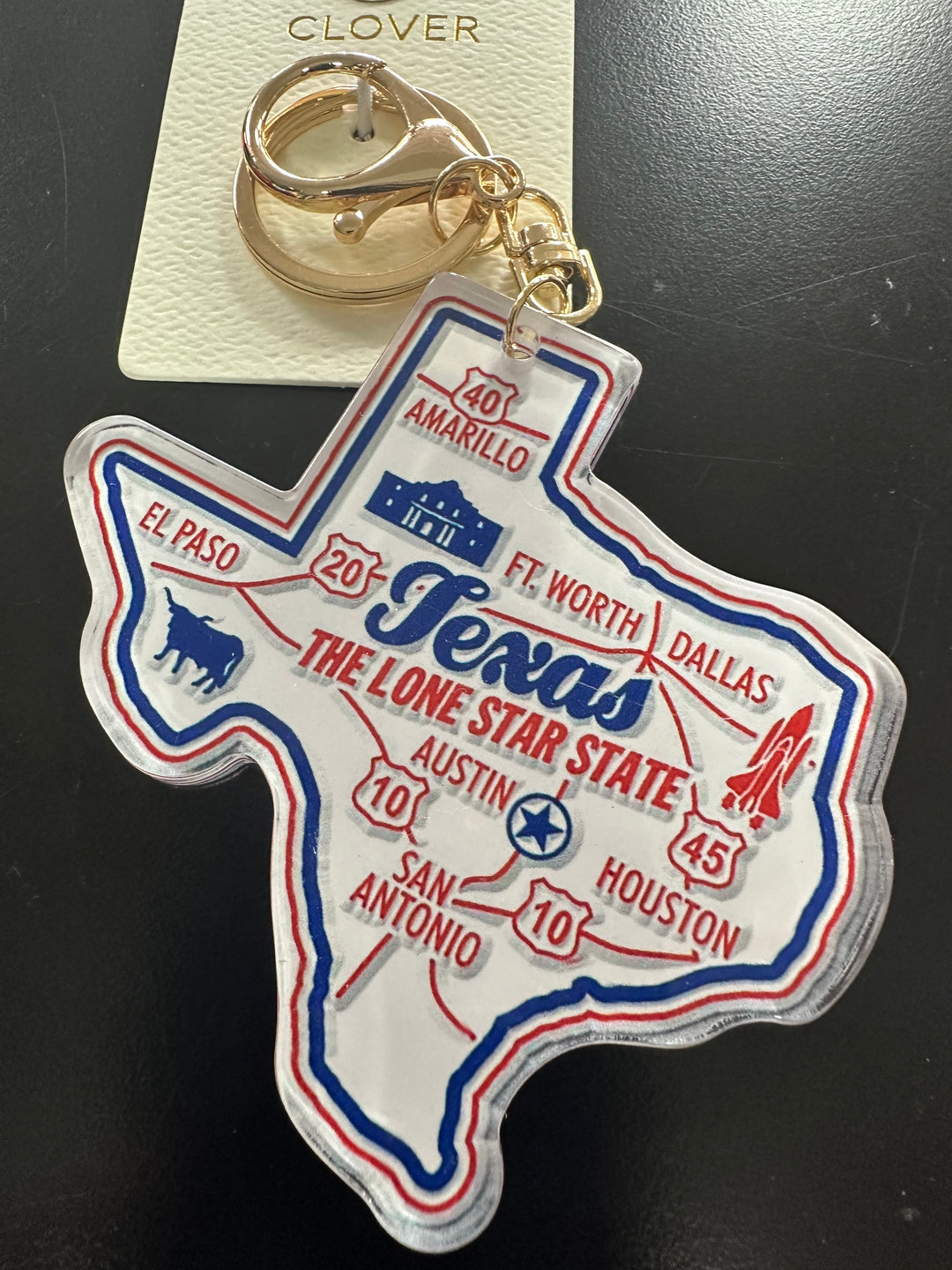 Texas Acrylic Key Chain