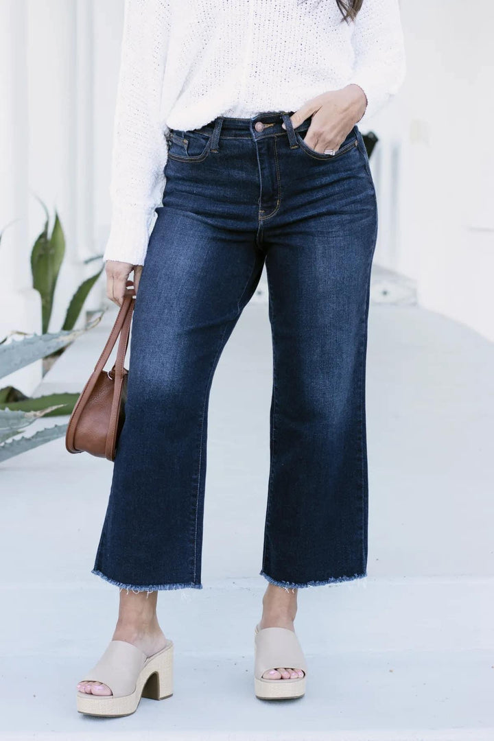 Judy Blue Cropped HW jeans