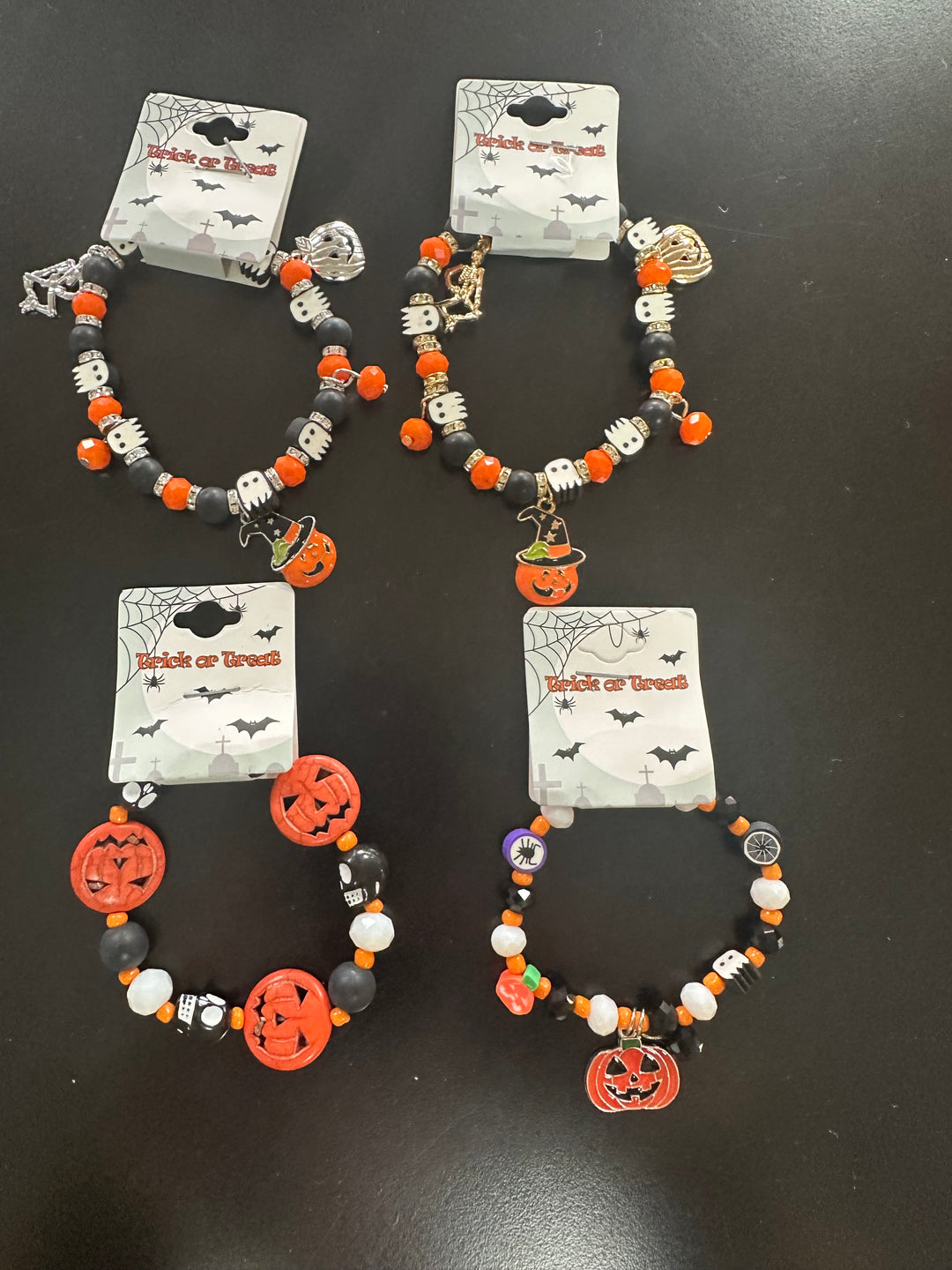 Halloween Beaded Charm Bracelets