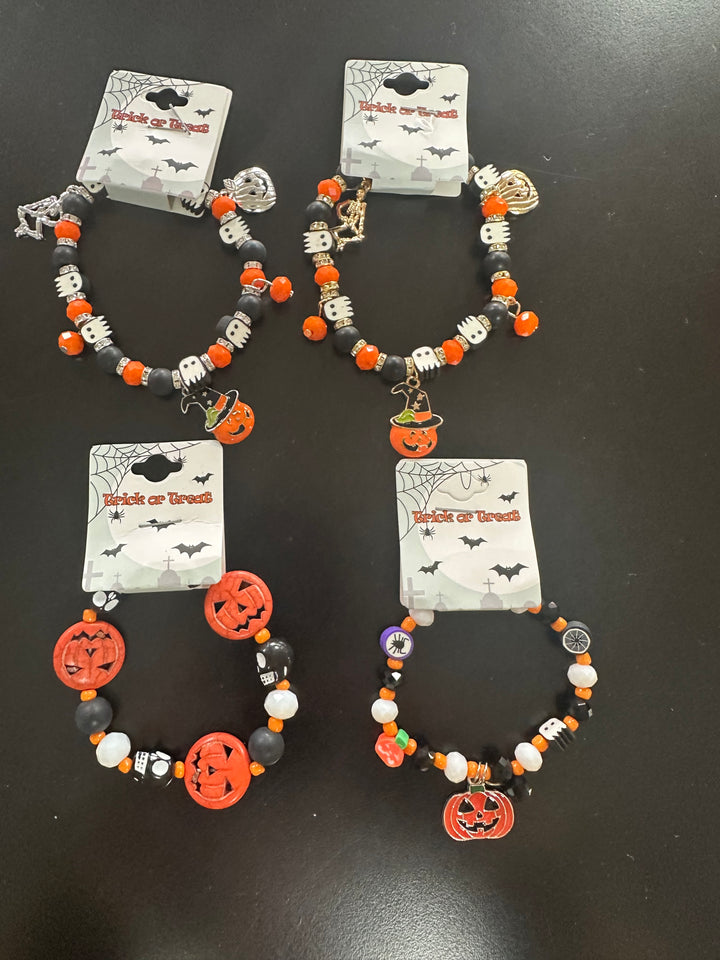 Halloween Beaded Charm Bracelets