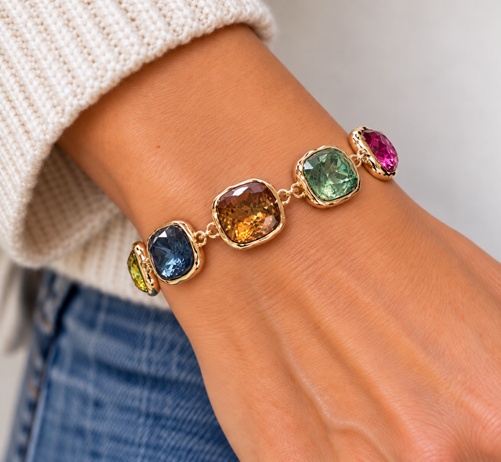 June’s Sq. Faceted Bracelet