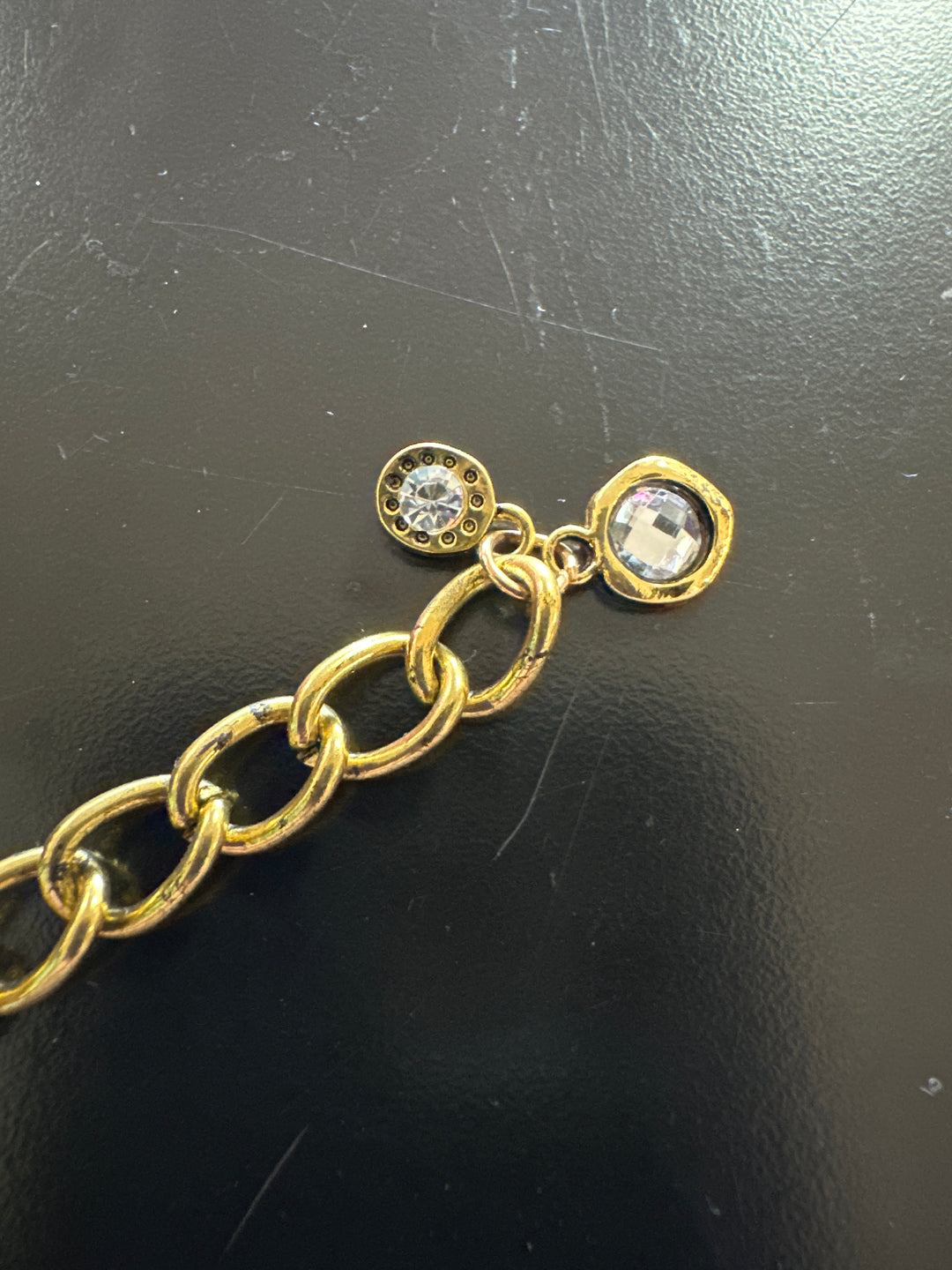 Brass Cross Link Bracelet