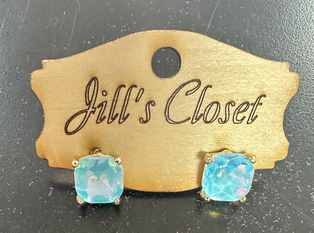 Faceted Stud Earrings