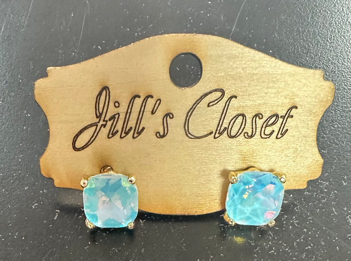 Faceted Stud Earrings