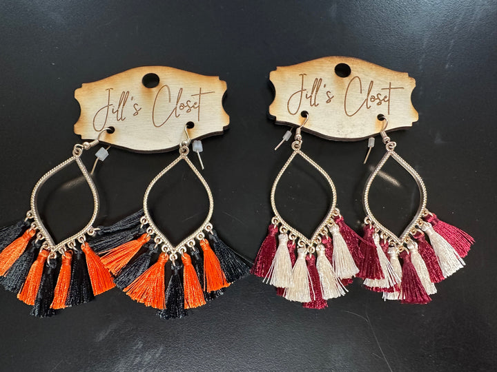 Fringed Tassel earrings.