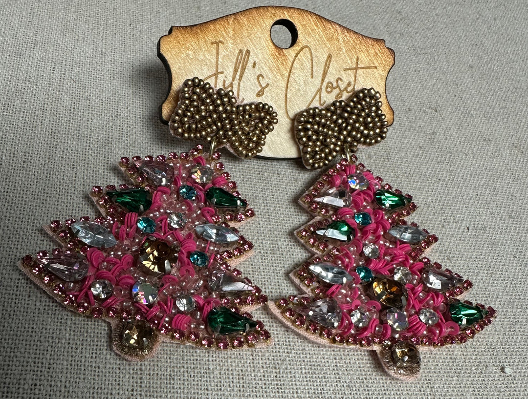 Beaded Christmas Earrings