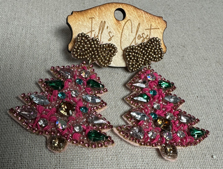 Beaded Christmas Earrings