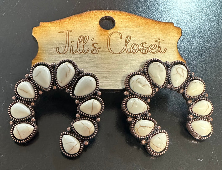 White Buffalo Naja Earrings
