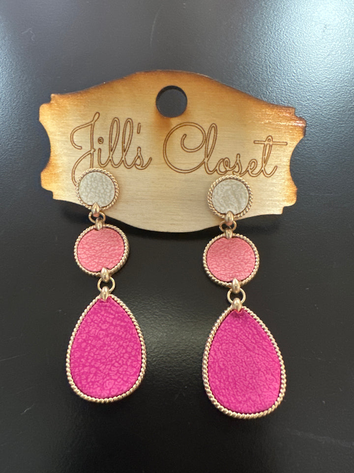 Pretty in Pink Black or Turq. Earring
