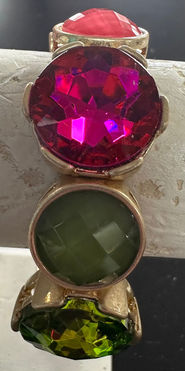 Lg. faceted Rd. stone Bracelets