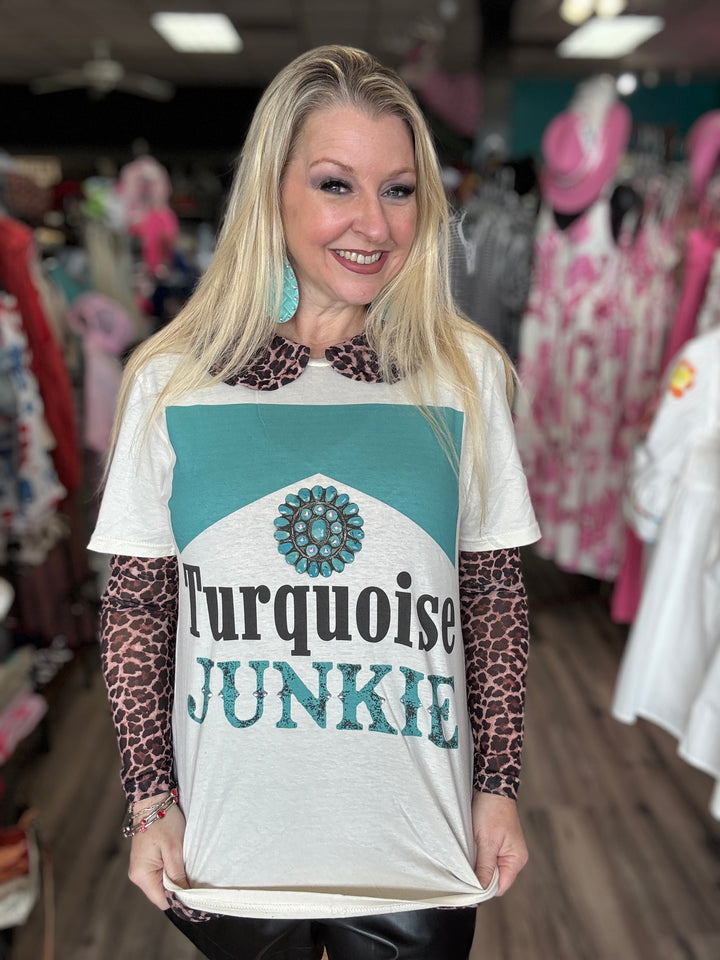Turquoise Junkie Tee
